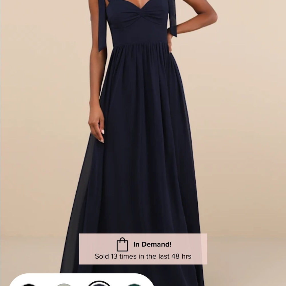 Lulu's Blue Sleeveless Maxi Gown for Prom